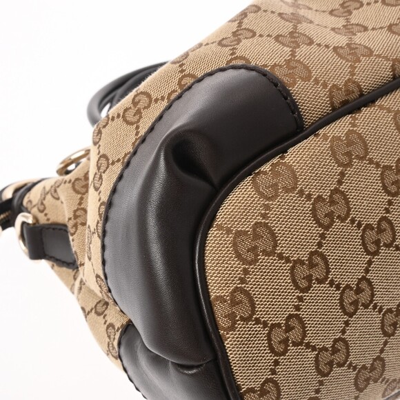 GUCCI Diamante Sukey Bag Beige Tan Brown GG Canvas Leather Handbag - Picture 6 of 11